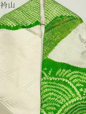 平和屋着物●豪華振袖　絞り　刺繍　風景松竹梅花文　金彩　高島屋扱い　正絹　逸品　CABD9318gh