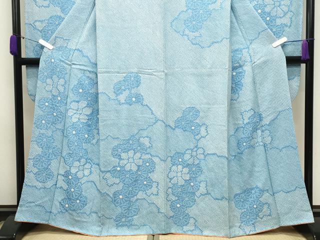 平和屋着物●豪華振袖　総絞り　雲重ね花文　正絹　逸品　CABD9319gh