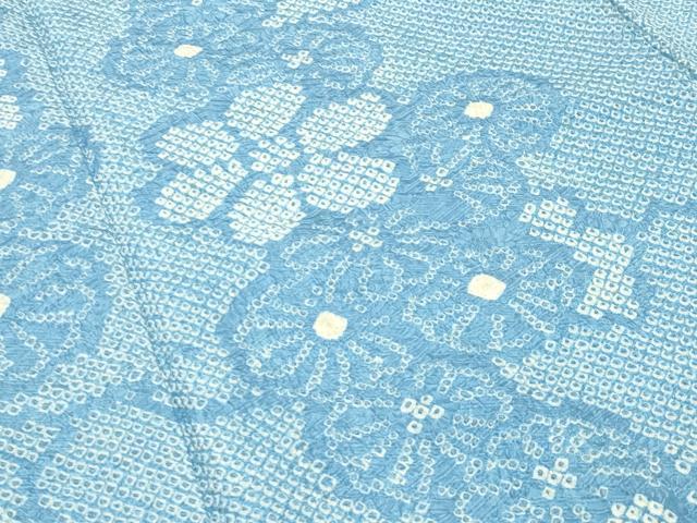 平和屋着物●豪華振袖　総絞り　雲重ね花文　正絹　逸品　CABD9319gh