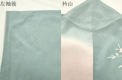 平和屋着物●訪問着　友禅　作家物　枝花文　暈し染め　正絹　逸品　CABD9324gh
