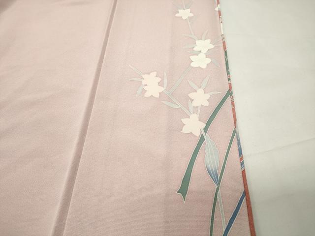 平和屋着物●訪問着　友禅　作家物　枝花文　暈し染め　正絹　逸品　CABD9324gh