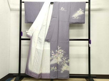 平和屋着物●訪問着　友禅　御所解松竹梅文　暈し染め　正絹　逸品　CABD9326gh