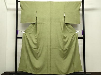 平和屋着物●人間国宝 小宮康孝　江戸小紋　蓮　三越扱い　正絹　逸品　CABD9333gh