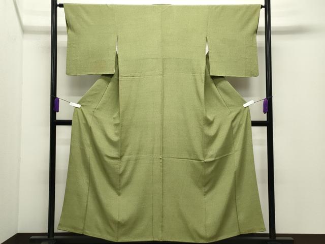 平和屋着物●人間国宝 小宮康孝　江戸小紋　蓮　三越扱い　正絹　逸品　CABD9333gh