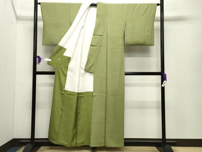 平和屋着物●人間国宝 小宮康孝　江戸小紋　蓮　三越扱い　正絹　逸品　CABD9333gh