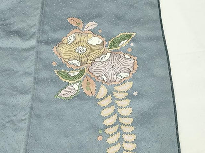 平和屋着物●訪問着　作家物　辻が花　絞り　暈し染め　金彩　正絹　逸品　CABD9336gh