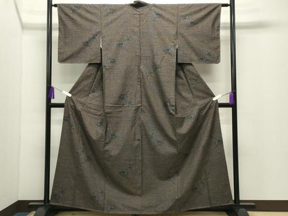 平和屋着物●本場大島紬　9マルキ　舞蝶文　正絹　逸品　未使用　CABD9337gh
