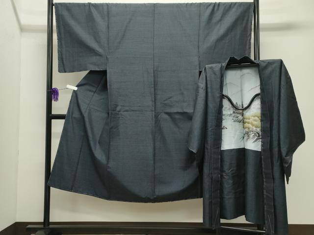 平和屋着物●男性　紬　アンサンブル　100亀甲　総詰め　正絹　逸品　未使用　CABD9341gh