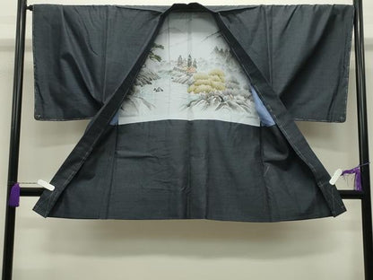 平和屋着物●男性　紬　アンサンブル　100亀甲　総詰め　正絹　逸品　未使用　CABD9341gh