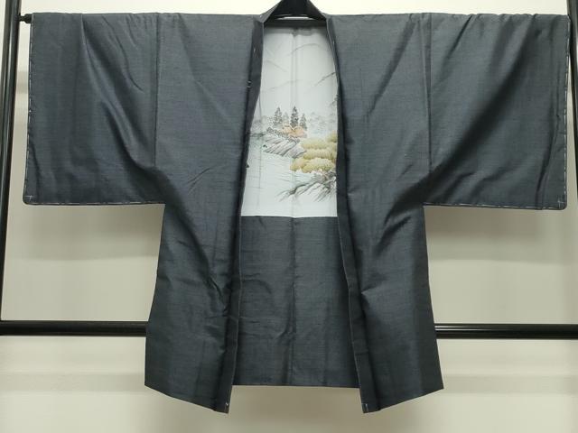 平和屋着物●男性　紬　アンサンブル　100亀甲　総詰め　正絹　逸品　未使用　CABD9341gh
