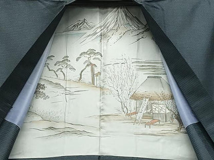 平和屋着物●男性　本場大島紬　アンサンブル　100亀甲　総詰め　正絹　逸品　CABD9342gh