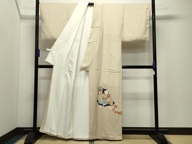 平和屋着物●豪華色留袖　友禅　作家物　人物文　正絹　逸品　未使用　CABD9345gh
