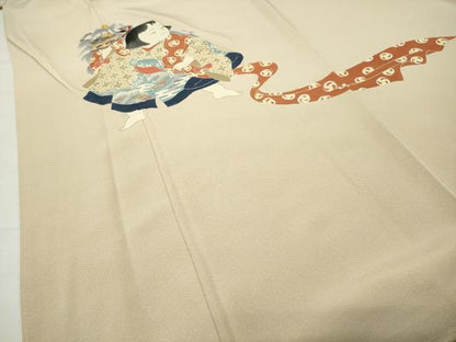 平和屋着物●豪華色留袖　友禅　作家物　人物文　正絹　逸品　未使用　CABD9345gh