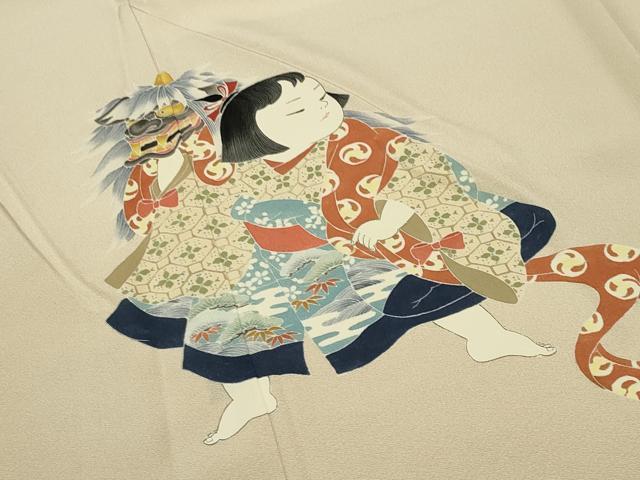 平和屋着物●豪華色留袖　友禅　作家物　人物文　正絹　逸品　未使用　CABD9345gh