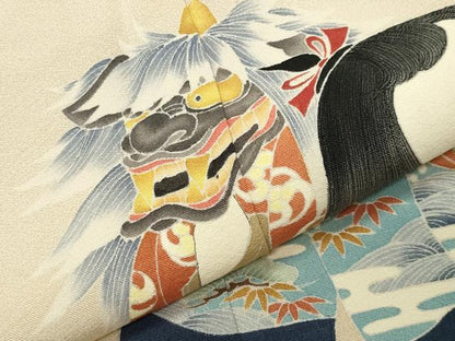 平和屋着物●豪華色留袖　友禅　作家物　人物文　正絹　逸品　未使用　CABD9345gh