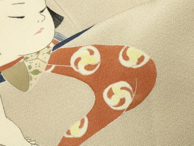 平和屋着物●豪華色留袖　友禅　作家物　人物文　正絹　逸品　未使用　CABD9345gh