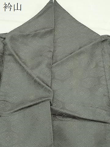 平和屋着物●上質な色無地　花菱丸地紋　岩井茶色　ロング丈　正絹　逸品　CABD9351gh
