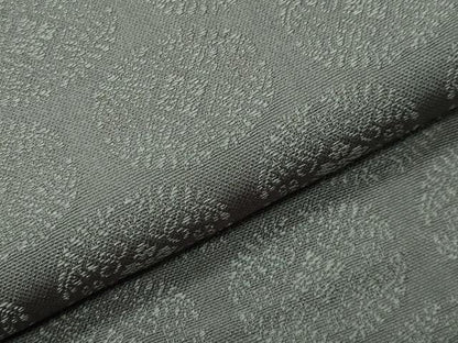 平和屋着物●上質な色無地　花菱丸地紋　岩井茶色　ロング丈　正絹　逸品　CABD9351gh