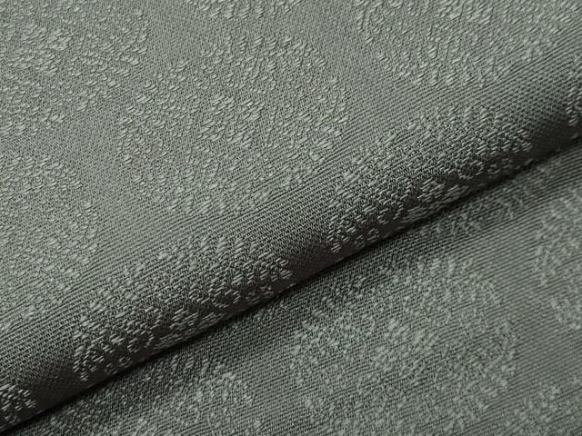 平和屋着物●上質な色無地　花菱丸地紋　岩井茶色　ロング丈　正絹　逸品　CABD9351gh