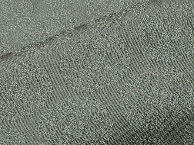 平和屋着物●上質な色無地　花菱丸地紋　岩井茶色　ロング丈　正絹　逸品　CABD9351gh