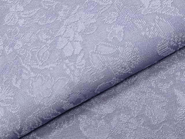 平和屋着物●本加賀友禅作家　由水煌人監修　色無地　草花地紋　藤紫色　さが美扱い　正絹　逸品　CABD9352gh