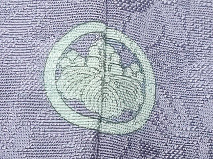 平和屋着物●本加賀友禅作家　由水煌人監修　色無地　草花地紋　藤紫色　さが美扱い　正絹　逸品　CABD9352gh