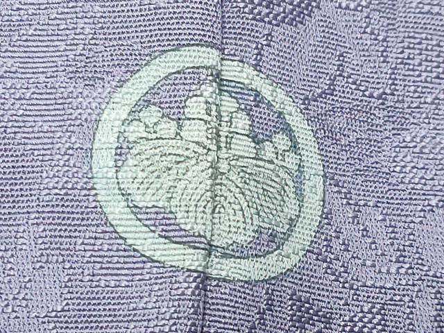 平和屋着物●本加賀友禅作家　由水煌人監修　色無地　草花地紋　藤紫色　さが美扱い　正絹　逸品　CABD9352gh