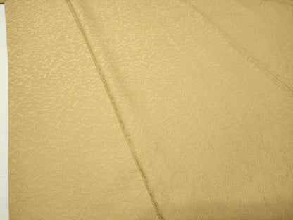 平和屋着物●上質な色無地　南天染　南天地紋　玉蜀黍色　正絹　逸品　CABD9353gh