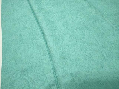 平和屋着物●上質な色無地　辻が花地紋　青磁色　正絹　逸品　CABD9354gh