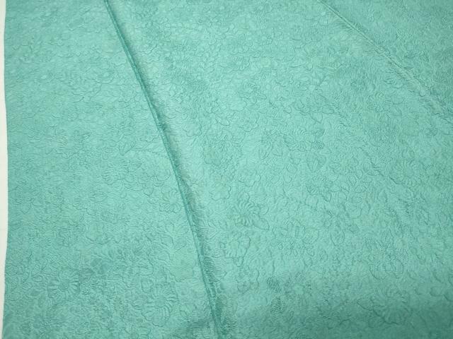 平和屋着物●上質な色無地　辻が花地紋　青磁色　正絹　逸品　CABD9354gh