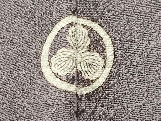 平和屋着物●京加賀友禅　百貫石峰　色無地　花唐草地紋　源氏鼠色　正絹　逸品　CABD9356gh