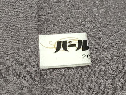 平和屋着物●京加賀友禅　百貫石峰　色無地　花唐草地紋　源氏鼠色　正絹　逸品　CABD9356gh