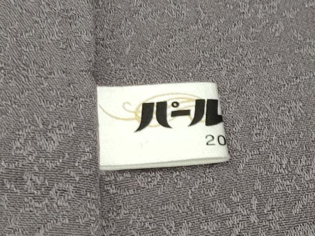 平和屋着物●京加賀友禅　百貫石峰　色無地　花唐草地紋　源氏鼠色　正絹　逸品　CABD9356gh