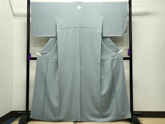 平和屋着物●上質な色無地　花唐草地紋　秘色色　正絹　逸品　未使用　CABD9357gh