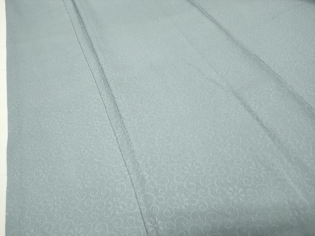 平和屋着物●上質な色無地　花唐草地紋　秘色色　正絹　逸品　未使用　CABD9357gh