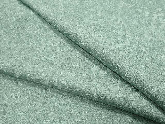 平和屋着物●上質な色無地　飛鳥花地紋　薄青色　正絹　逸品　CABD9361gh
