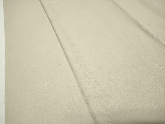 平和屋着物●上質な色無地　正倉院地紋　練色　正絹　逸品　未使用　CABD9362gh