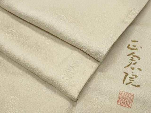 平和屋着物●上質な色無地　正倉院地紋　練色　正絹　逸品　未使用　CABD9362gh