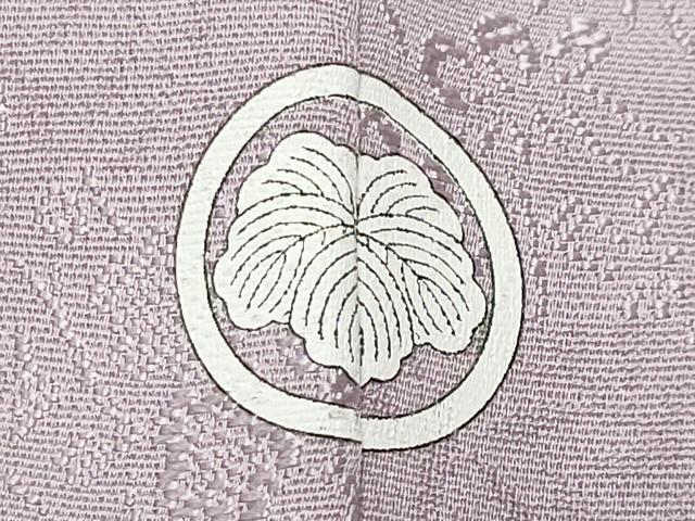 平和屋着物●上質な色無地　市松花地紋　白藤色　正絹　逸品　CABD9364gh