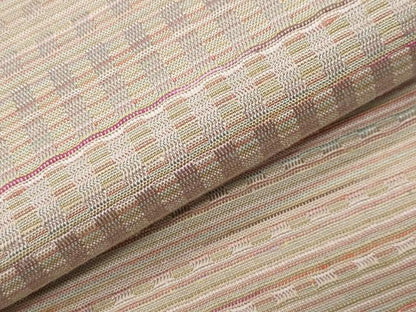平和屋着物●菅原工房　菅原結作　漢方染紬　横段文　まるやま扱い　正絹　逸品　CABD9366gh