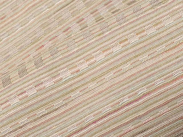 平和屋着物●菅原工房　菅原結作　漢方染紬　横段文　まるやま扱い　正絹　逸品　CABD9366gh