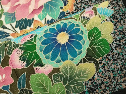 平和屋着物●豪華黒留袖　友禅　作家物　花丸文　正絹　逸品　CABD9370gh