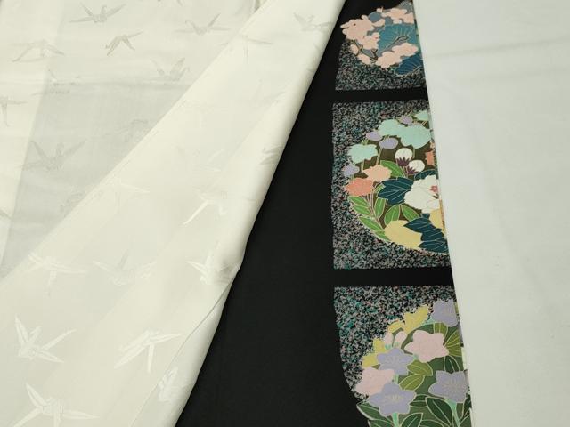 平和屋着物●豪華黒留袖　友禅　作家物　花丸文　正絹　逸品　CABD9370gh