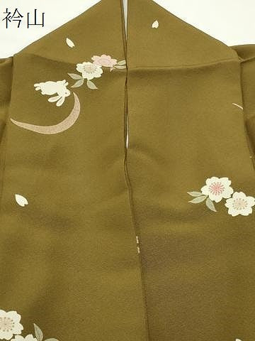 平和屋着物●上質な小紋　跳兎　舞桜文　金彩　正絹　逸品　CABD9375gh