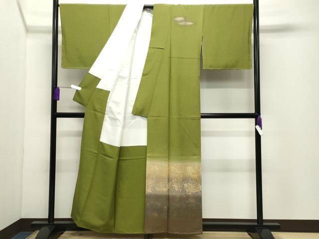 平和屋着物●訪問着　作家物　吉祥文　暈し染め　金彩　反端付き　正絹　逸品　未使用　CABD9377gh
