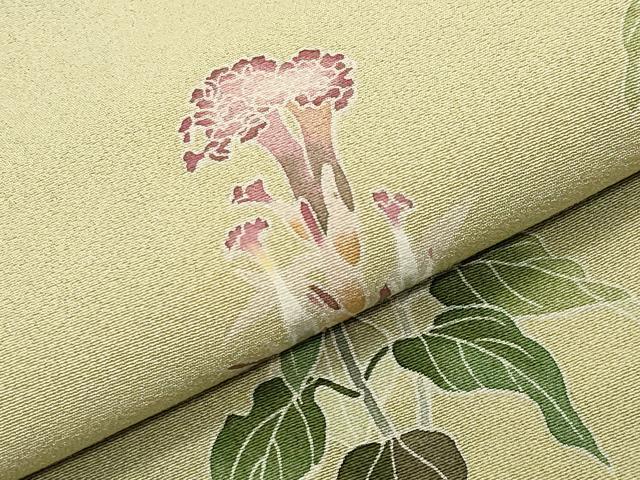 平和屋着物●京加賀友禅　松本健一　訪問着　草花文　暈し染め　正絹　逸品　CABD9379gh