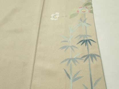 平和屋着物●訪問着　友禅　作家物　松竹梅文　暈し染め　さが美扱い　正絹　逸品　CABD9380gh