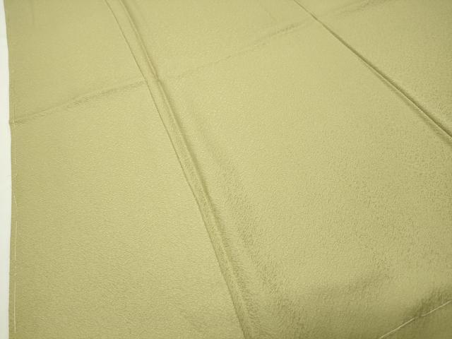 平和屋着物●上質な色無地　紋意匠　枯草色　正絹　逸品　未使用　CABD9382gh