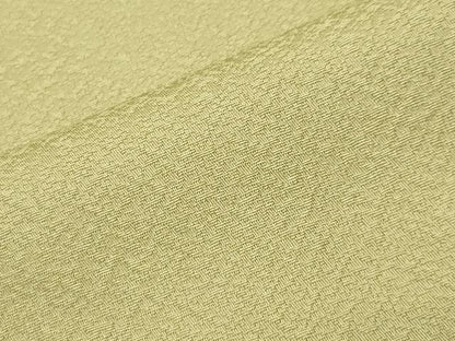 平和屋着物●上質な色無地　紋意匠　枯草色　正絹　逸品　未使用　CABD9382gh