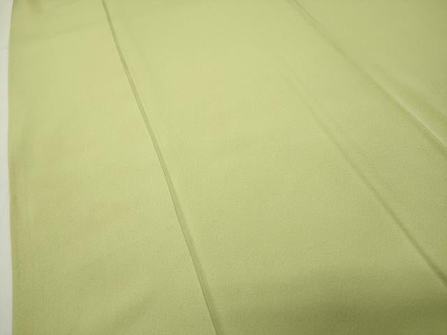平和屋着物●本加賀友禅作家　成竹登茂男監修　色無地　堅牢染　女郎花色　正絹　逸品　CABD9383gh